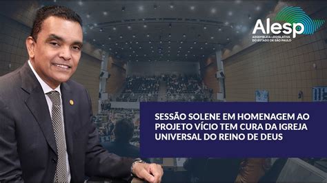 Sessão solene da Alesp homenageia projeto Vício tem Cura YouTube