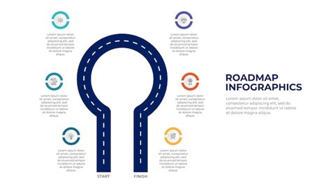 premium vector roadmap infographic template design