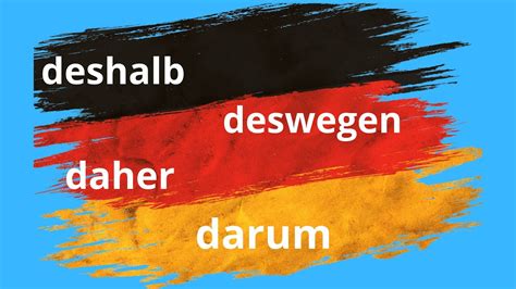 DESWEGEN DESHALB DAHER DARUM B1 B2 Learn German Deutsch Lernen