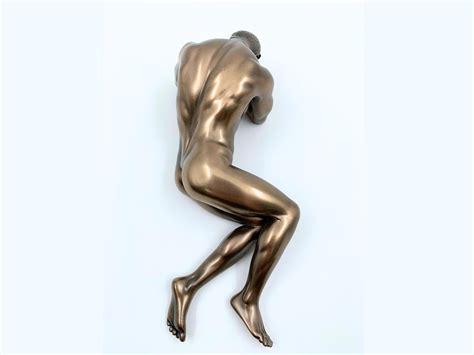 Reclining Naked Man Statue Nude Male Sculpture Etsy