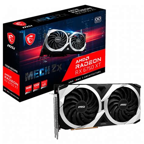 Placa De Vídeo MSI AMD Radeon RX 6750 XT Mech 2X OC, 12GB, GDDR6, FSR ...