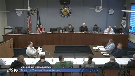 village  mamaroneck board  trustees special meeting  lmc media
