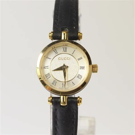Womens Gucci Watch With Black Leather Band Property Room