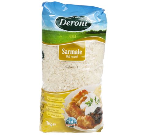 Orez Cu Bob Lung Pentru Sarmale DERONI 1Kg