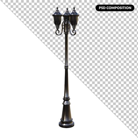 Premium PSD Classic Street Lamp Isolated 3d