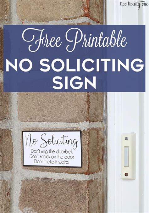 No Soliciting Sign - Free Printable - Worksheets Library