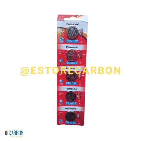 Panasonic CR2032 battery 3V Button cell estorecarbon