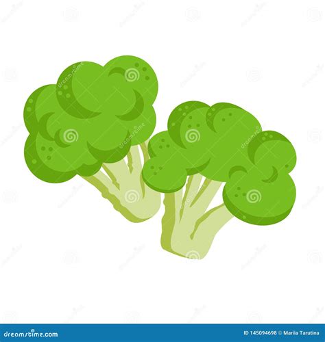 Broccoli Icon Flat Illustration Of Broccoli Vector Icon Isolated On