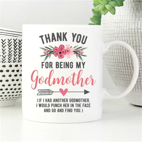 Thank You For Being My Godmother Funny Godmother Mug Etsy