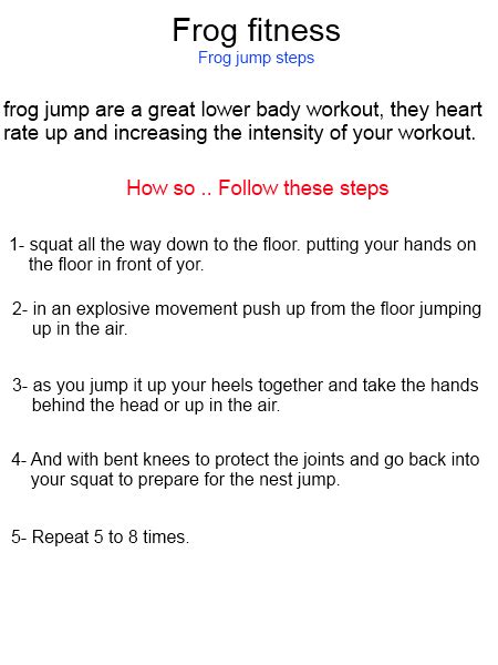 Frogs fitness – Frog jump steps | yamenalrantese