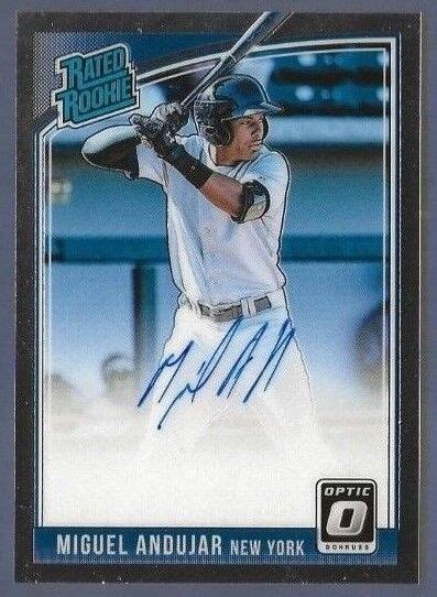 2018 Panini Donruss Optic Miguel Andujar Auto Rated Rookie New York