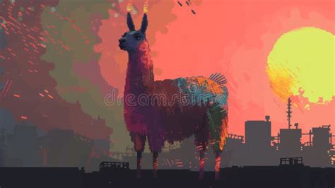 A Cool Llama Stock Illustration Illustration Of Technology 306785079