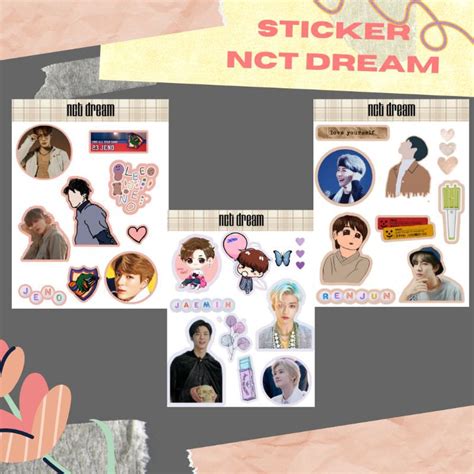 Jual Nct Dream Sticker Stiker Nct Nct Sticker Edisi Nct Dream Uncut