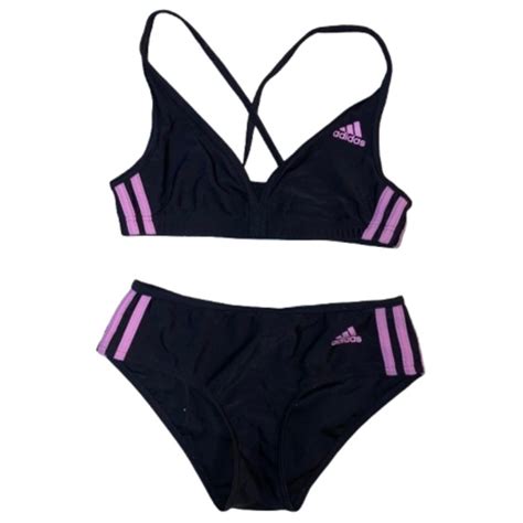 Adidas Swim Adidas Infinitex Bikini Set Black And Lilac Poshmark