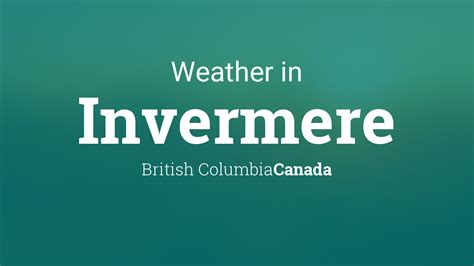 Weather for Invermere, British Columbia, Canada