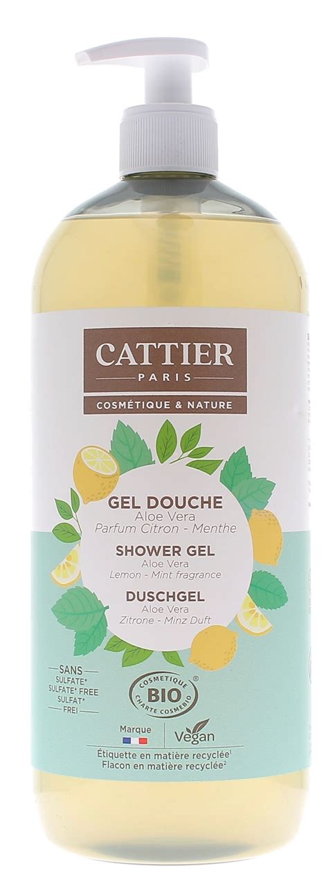 Gel Douche Aloe Vera Citron Menthe Bio Cattier Gel Douche Sans Savon