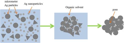 schematic diagram  sintering mechanism  hybrid ag paste