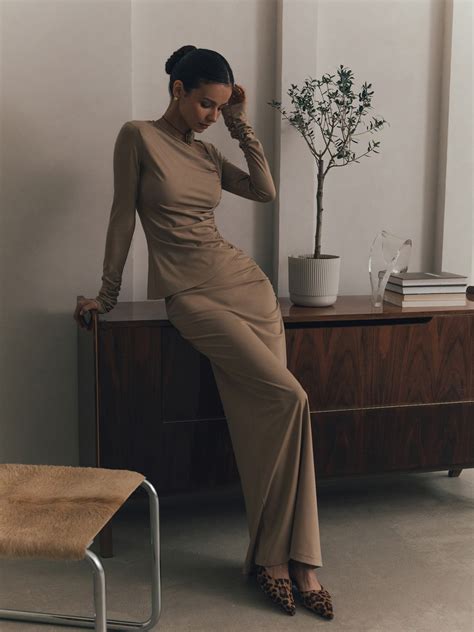 Юбка макси с асимметричной сборкой :: LICHI - Online fashion store