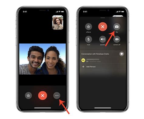 Where Is Flip Facetime Camera Button On Iphone Or Ipad Ios 12