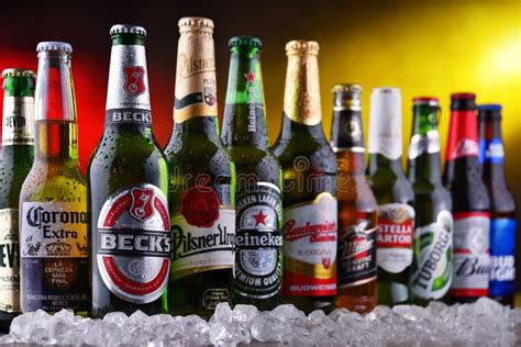 Bottles of Famous Global Beer Brands Editorial Image - Image of ...