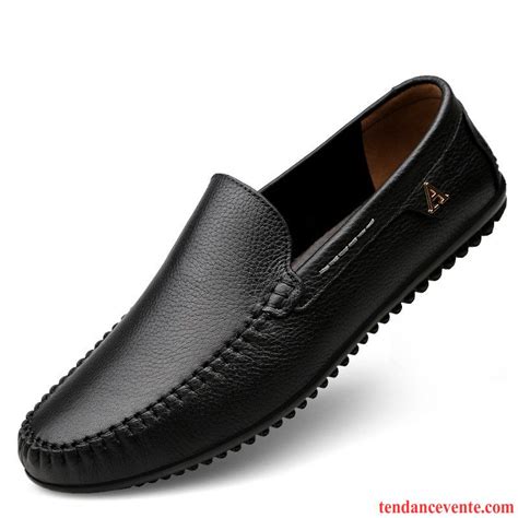 Mocassins Homme Décontractée Semelle Doux Respirant Été Cuir Véritable