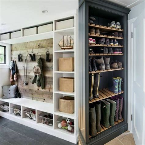 Tall Cabinet For Boots In Mudroom In 2020 Mud Room Storage Mudroom