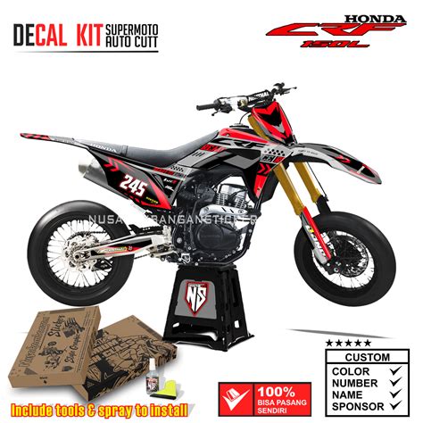 Decal Kit Sticker Supermoto Honda Crf L Grafis Layer Arrow Race