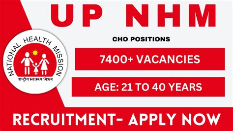 Up Nhm Cho Recruitment Notification Out For Vacancies Check