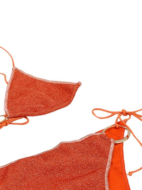 Oséree Lumiere O Kini glittered bikini Orange LTF ORANGE