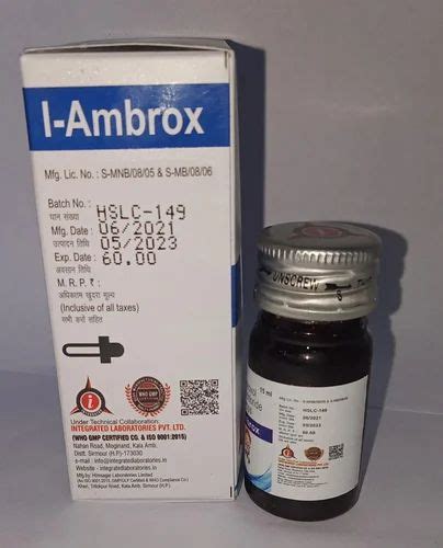 Ambroxol Hydrochloride Drop (I-Ambrox), 15 ML at Rs 60/piece in Kala ...