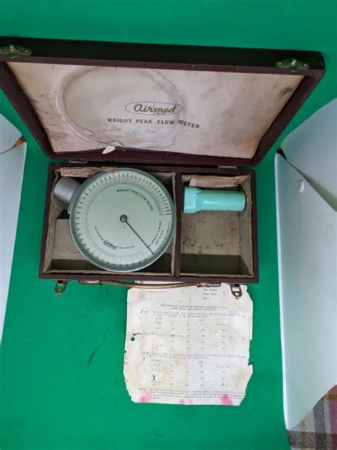 Vintage Airmed Wright Peak Flow Meter With One Mouthpiece And Original Box £16 00 Picclick Uk