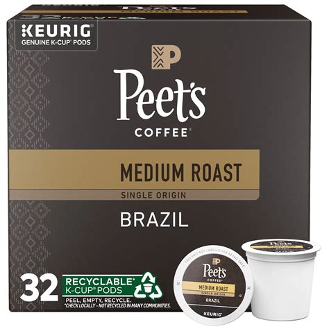 Peet's Coffee Brazil Medium Roast Single Serve Coffee K Cups - Shop Coffee at H-E-B