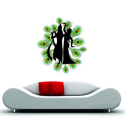 Amazon Brand Decor Kafe Radha Krishna Wall Decor Wall Stickers Pvc