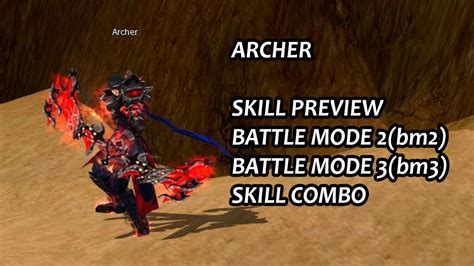 Cabal Online Archer Skill Preview Battle Mode Bm Battle Mode