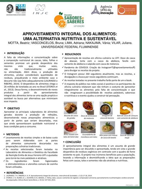 Eixo Aproveitamento Integral De Alimentos Encontro Sabores E Saberes