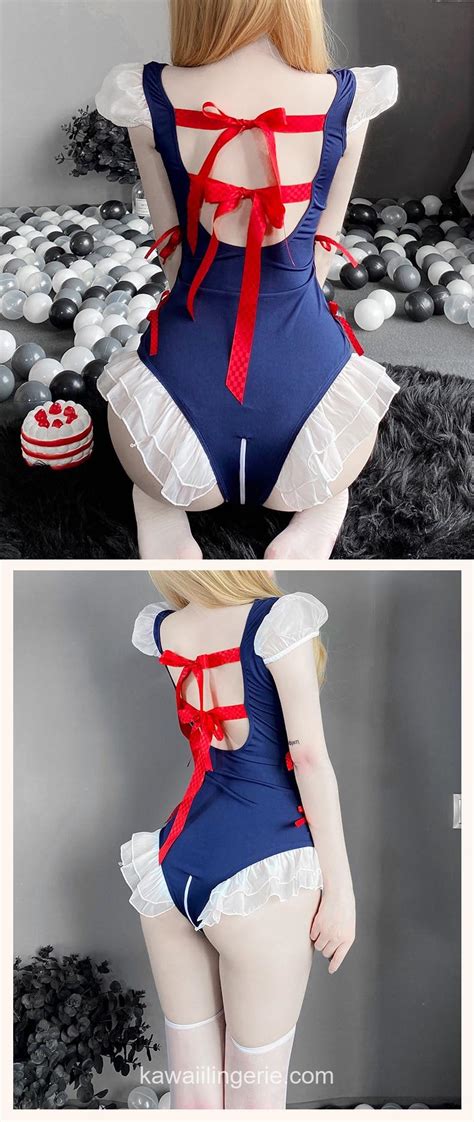 Backless Kawaii Maid Uniform Japanese Lace Lingerie