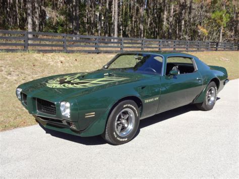 1973 Pontiac Trans Am Brewster Green 4 Speed Classic Pontiac Trans Am