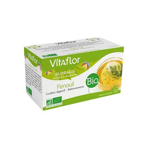 Vitaflor Tisane Fenouil Bio 18 Sachets