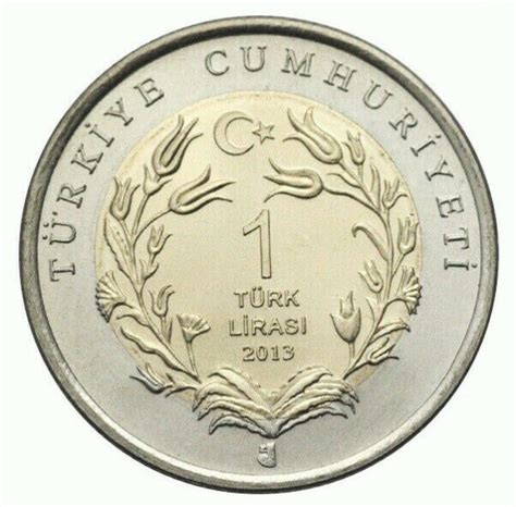 Turkey Lira Demoiselle Bimetal Commemorative Unc Coin