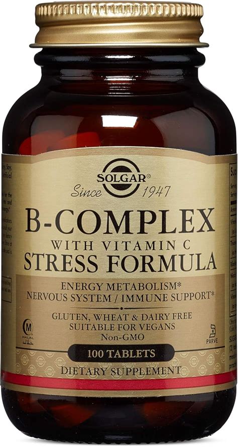 Solgar Vitamin B Complex With Vitamin C Tablets Pack Of 100 Uk Health And Personal Care