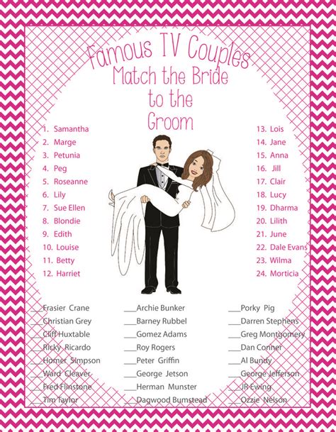 Couples Shower Games Printable