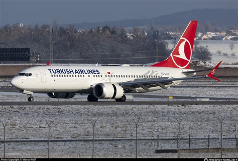 TC LCU Turkish Airlines Boeing 737 8 MAX Photo By Marco Wolf ID