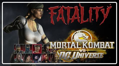 Mortal Kombat Vs Dc Universe Fatality Sonya Youtube