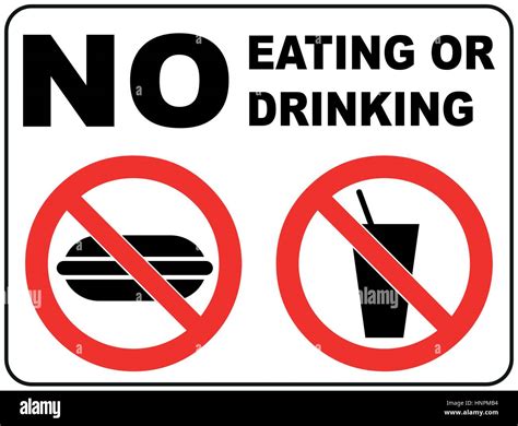 No Eating Or Drinking Signs To Print