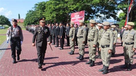 AKBP Reja Pimpin Upacara HUT Bhayangkara Ke 77 Di Polres Sigi Jamin