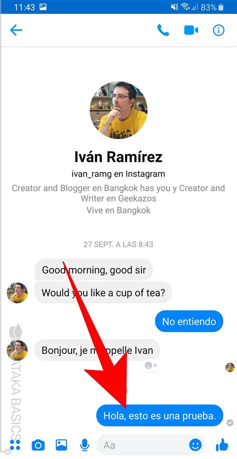 Cómo borrar un mensaje que has enviado a Facebook Messenger