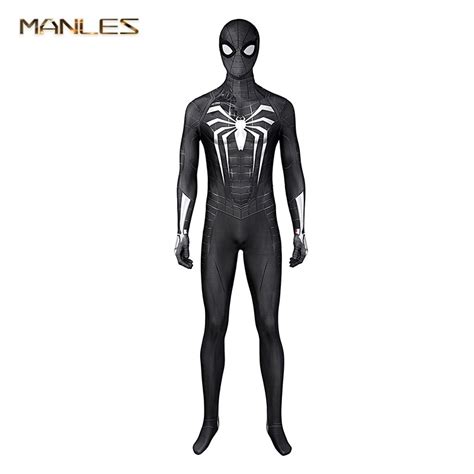 Disfraz De Spider Man Para Hombre Traje Negro De Marvel Miles Morales