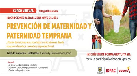 Curso Prevención de Maternidad y Paternidad Temprana Bogota gov co