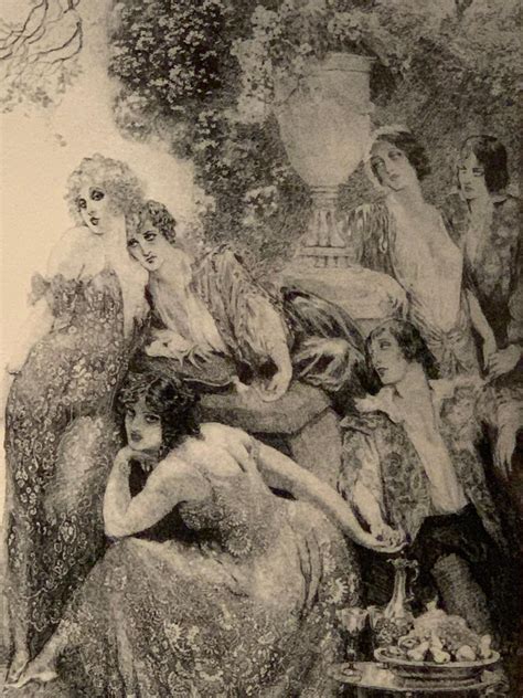 norman lindsay norman lindsay summer day adante etching  paper