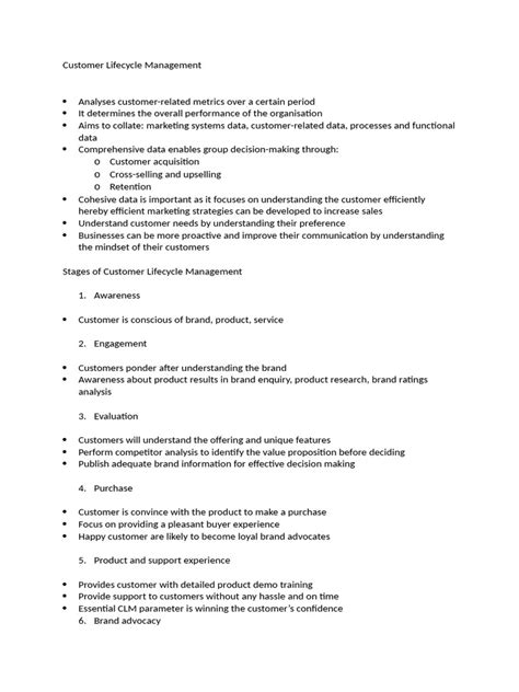 Customer Lifecycle Management Pdf